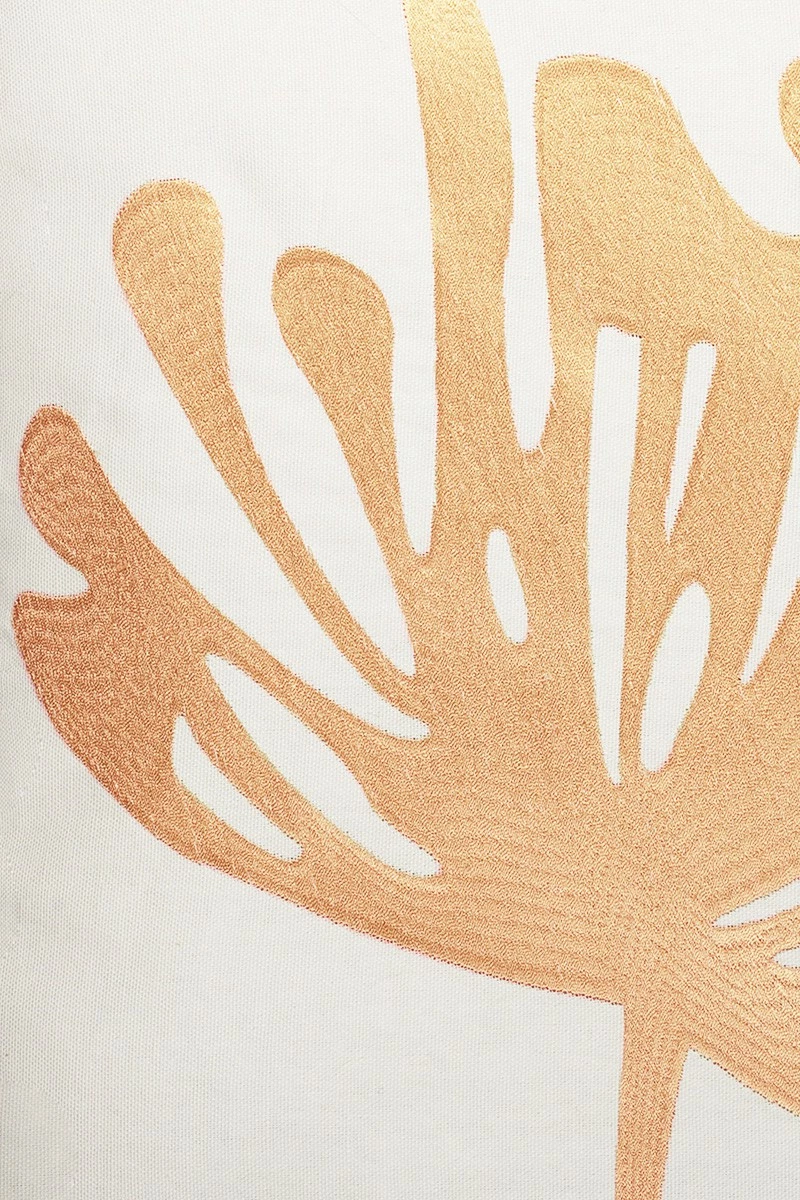 Kissenhülle Home Vision 50x50cm Floral Weiß Apricot 4 Kissenhülle Home Vision 50x50cm Floral Weiß Apricot – Bild 2