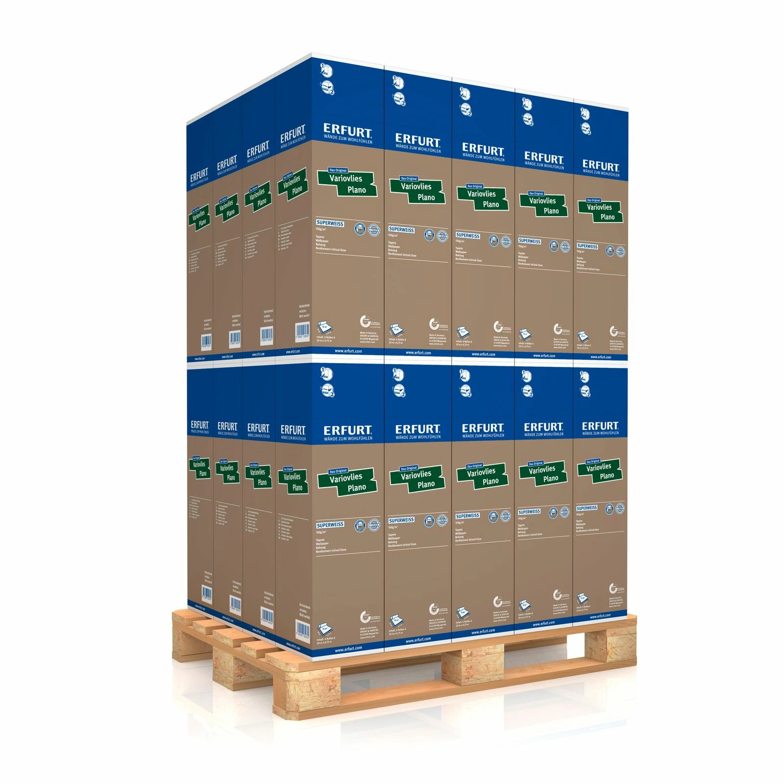 4 Rollen Erfurt Tapete Glattvlies Plano Superweiss 15 M² 3 4 Rollen Erfurt Tapete Glattvlies Plano Superweiss 15 M²