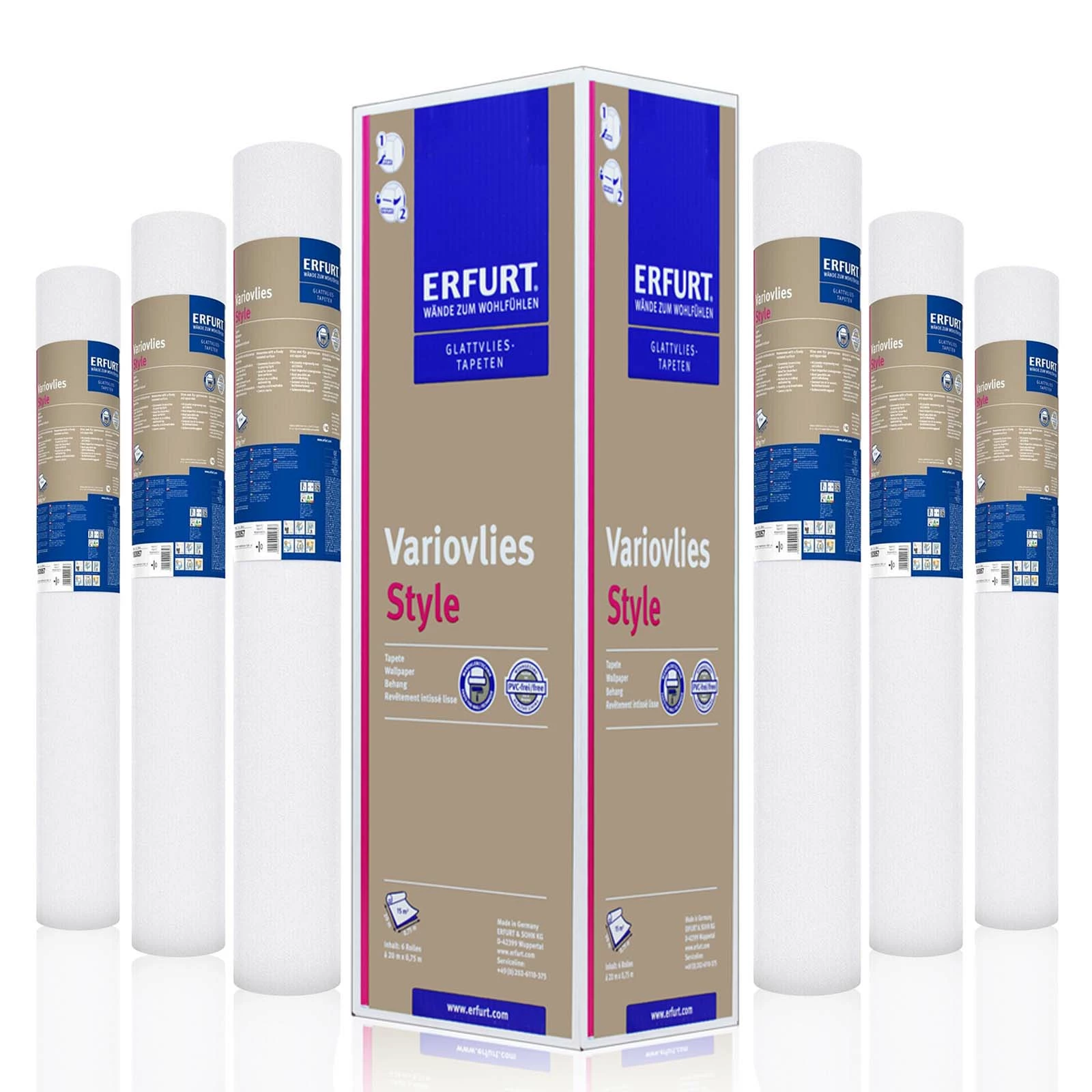 6 Rollen Erfurt Variovlies Style Tapete Glattvlies 90m² 3 6 Rollen Erfurt Variovlies Style Tapete Glattvlies 90m²