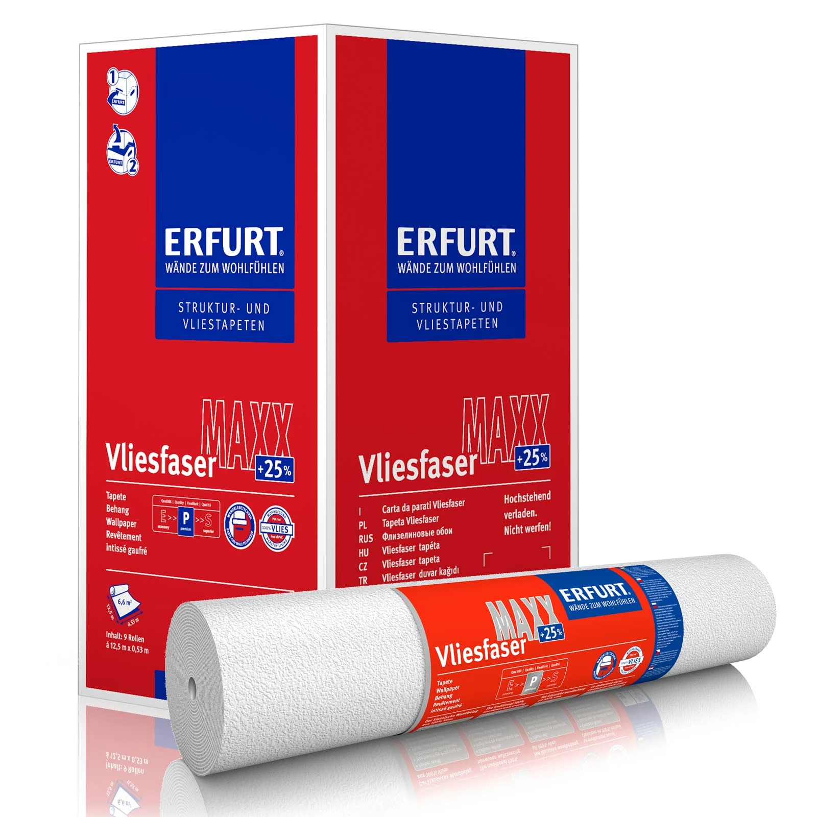 9 Rollen Erfurt Vliesfaser Maxx Spot 222 Premium 59,63m² 3 9 Rollen Erfurt Vliesfaser Maxx Spot 222 Premium 59,63m²
