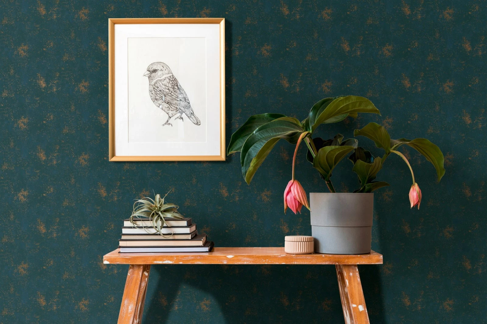 Vliestapete Einfarbig Petrol Gold A.S. Creation 38832-6 5 Vliestapete Einfarbig Petrol Gold A.S. Creation 38832-6 – Bild 3