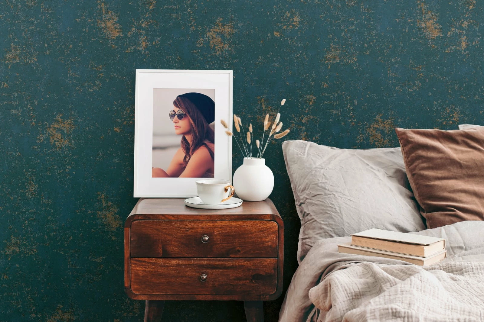 Vliestapete Einfarbig Petrol Gold A.S. Creation 38832-6 7 Vliestapete Einfarbig Petrol Gold A.S. Creation 38832-6 – Bild 5