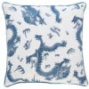 BARBARA Home Collection Kissenbezug Drache Weiß Blau -Orex Verkäufe Babara Schoeneberger Kissenhuelle Drache weiss b 2