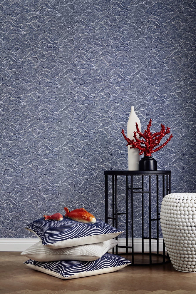 Orex Verkäufe -Orex Verkäufe Babara Schoeneberger Kissenhuelle Wellen blau 50 3