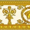 Versace Home Bordüre Medusa Lorbeer Weiss Gold 34305-2 -Orex Verkäufe Borduere Versace Home Lorbeer Medusa weiss gold 34