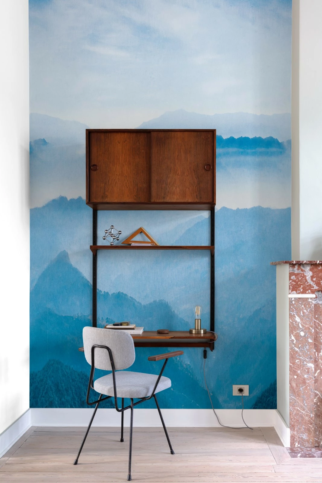 Digitaldruck Landschaft Berge Blau Weiß Petrol ML1101 5 Digitaldruck Landschaft Berge Blau Weiß Petrol ML1101 – Bild 3