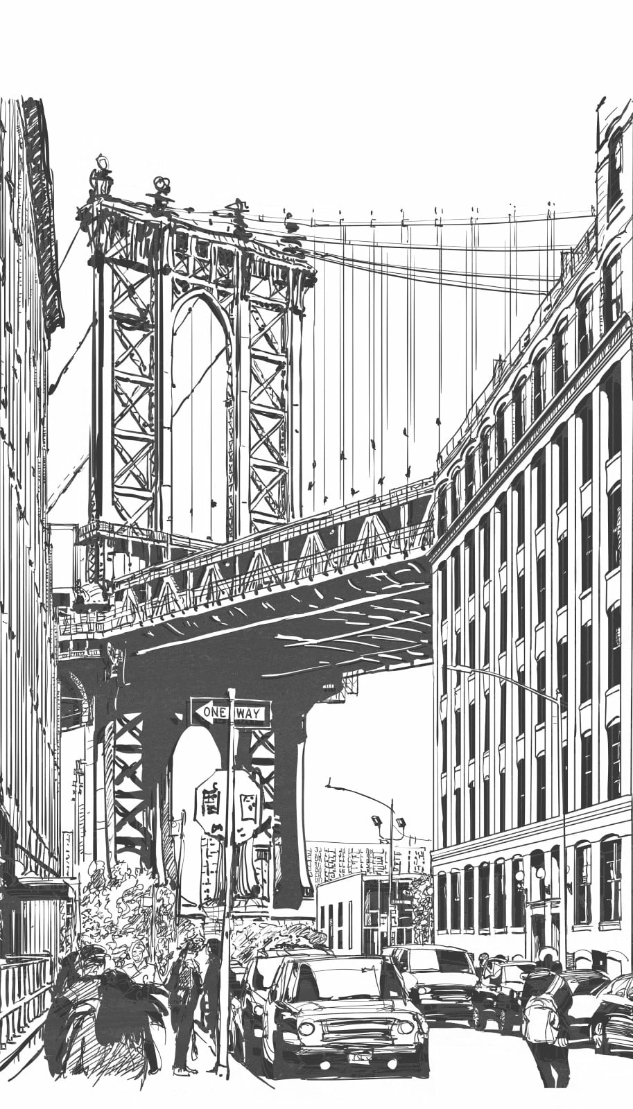 Digitaldruck New York Häuser Weiß Schwarz ML3601 4 Digitaldruck New York Häuser Weiß Schwarz ML3601 – Bild 2