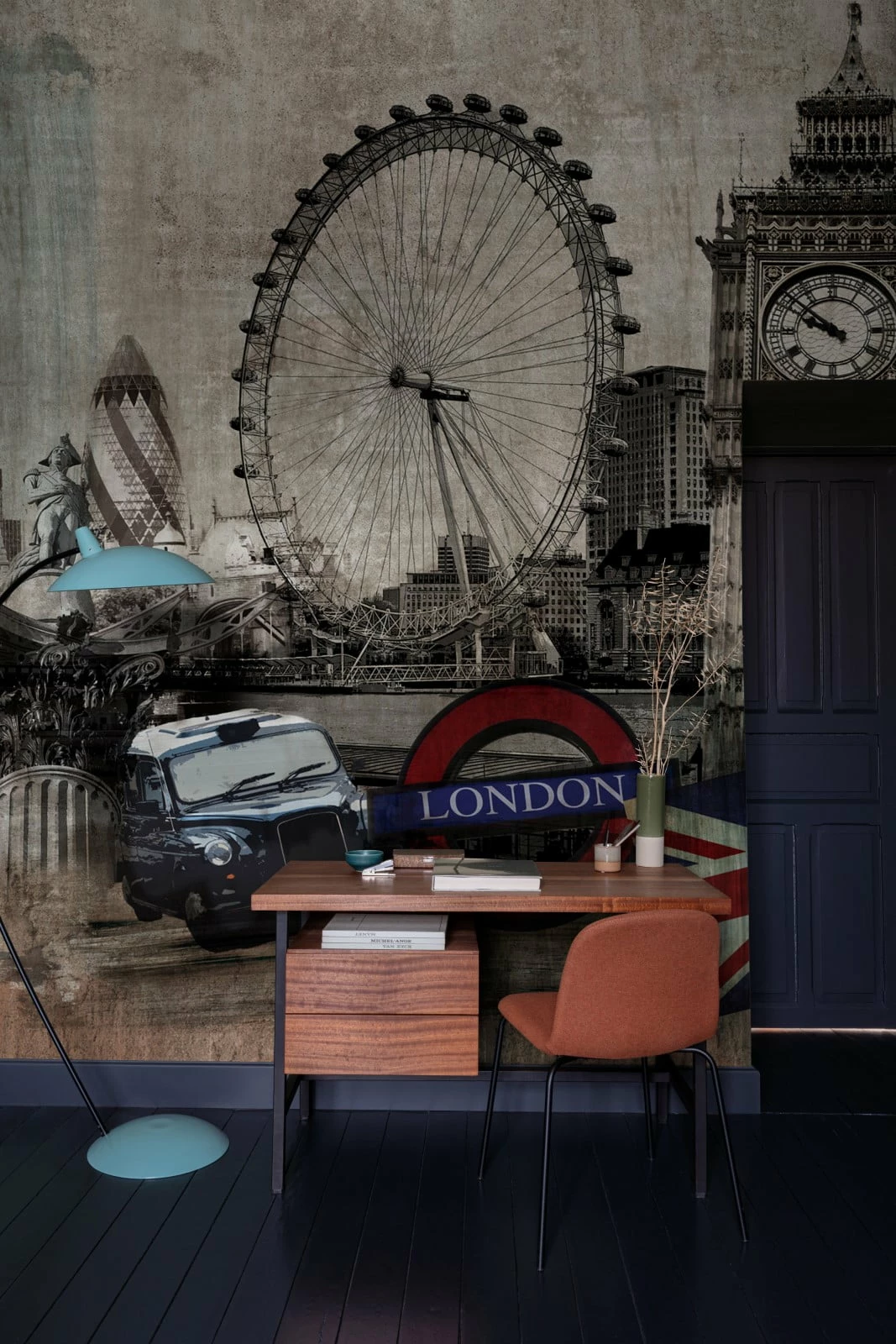 Digitaldruck Skyline London Grau Beige ML3401 3 Digitaldruck Skyline London Grau Beige ML3401