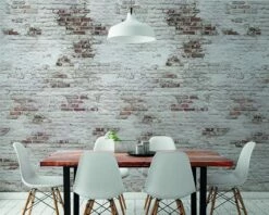 Digitaldruck Vlies-Fototapete Backstein Wand Weiss | EP6101