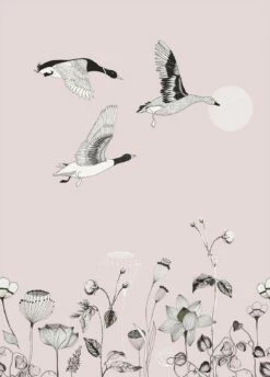 Fototapete Natur Blumen Floral Rosa Schwarz Onszelf 532012 -Orex Verkäufe Fototapete Natur Blumen Floral rosa schwarz Onszel