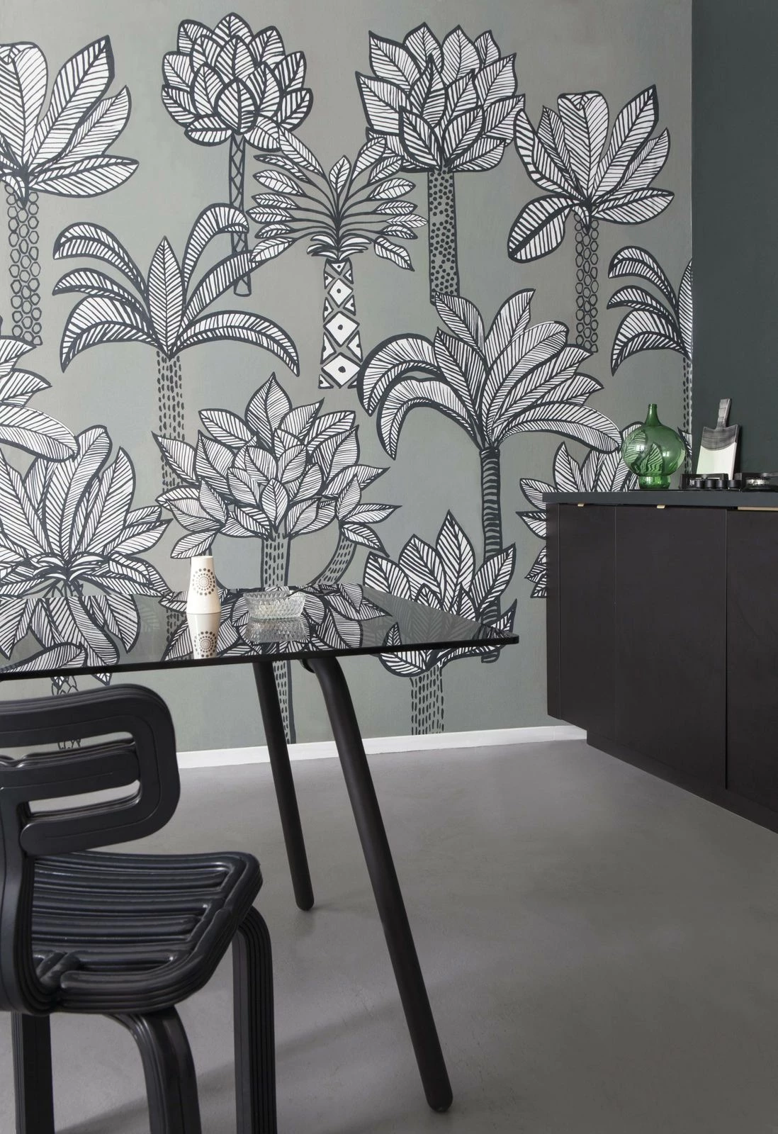 Fototapete Palmen Grau Weiß Onszelf Rasch Tapeten 532050 3 Fototapete Palmen Grau Weiß Onszelf Rasch Tapeten 532050