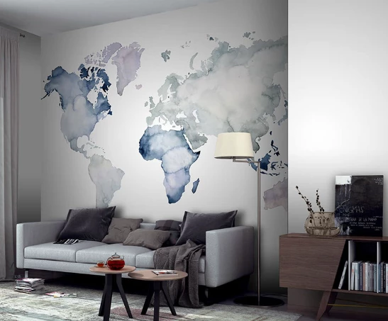 Fototapete Rasch Leo La Douce Kontinente Blau 100549 3 Fototapete Rasch Leo La Douce Kontinente Blau 100549