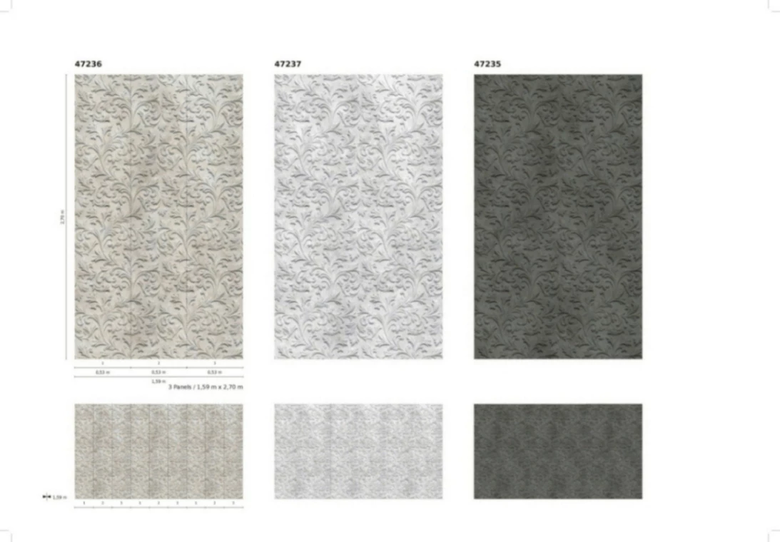 Fototapete Vlies 3D-Effekt Barock Greige 47236 5 Fototapete Vlies 3D-Effekt Barock Greige 47236 – Bild 3