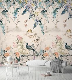 Orex Verkäufe -Orex Verkäufe Fototapete Vlies Grandeco Rosa Lila Garten A52301 63213486 1