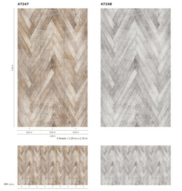 Fototapete Vlies Holz Zick-Zack-Muster Braun 47247 4 Fototapete Vlies Holz Zick-Zack-Muster Braun 47247 – Bild 2