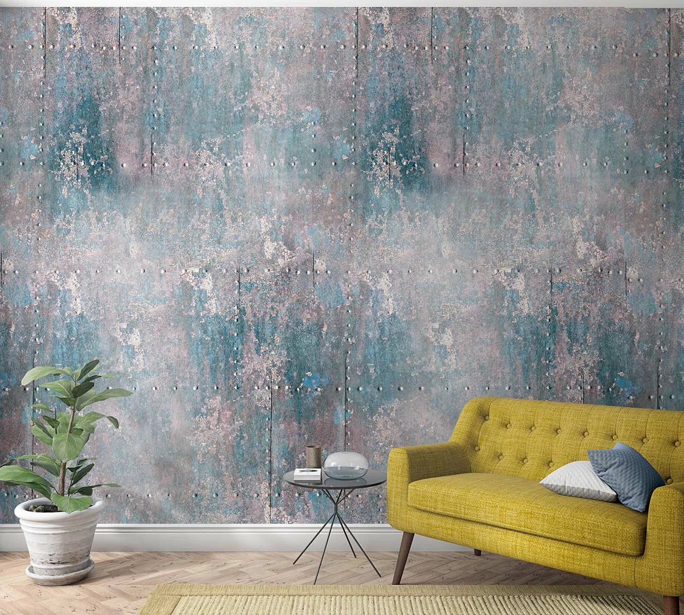 Fototapete Vlies Metall Nieten Industrial Blau 47213 3 Fototapete Vlies Metall Nieten Industrial Blau 47213