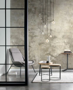 Rasch Fototapete Vlies 429688 Used-Look Metall Creme Grau