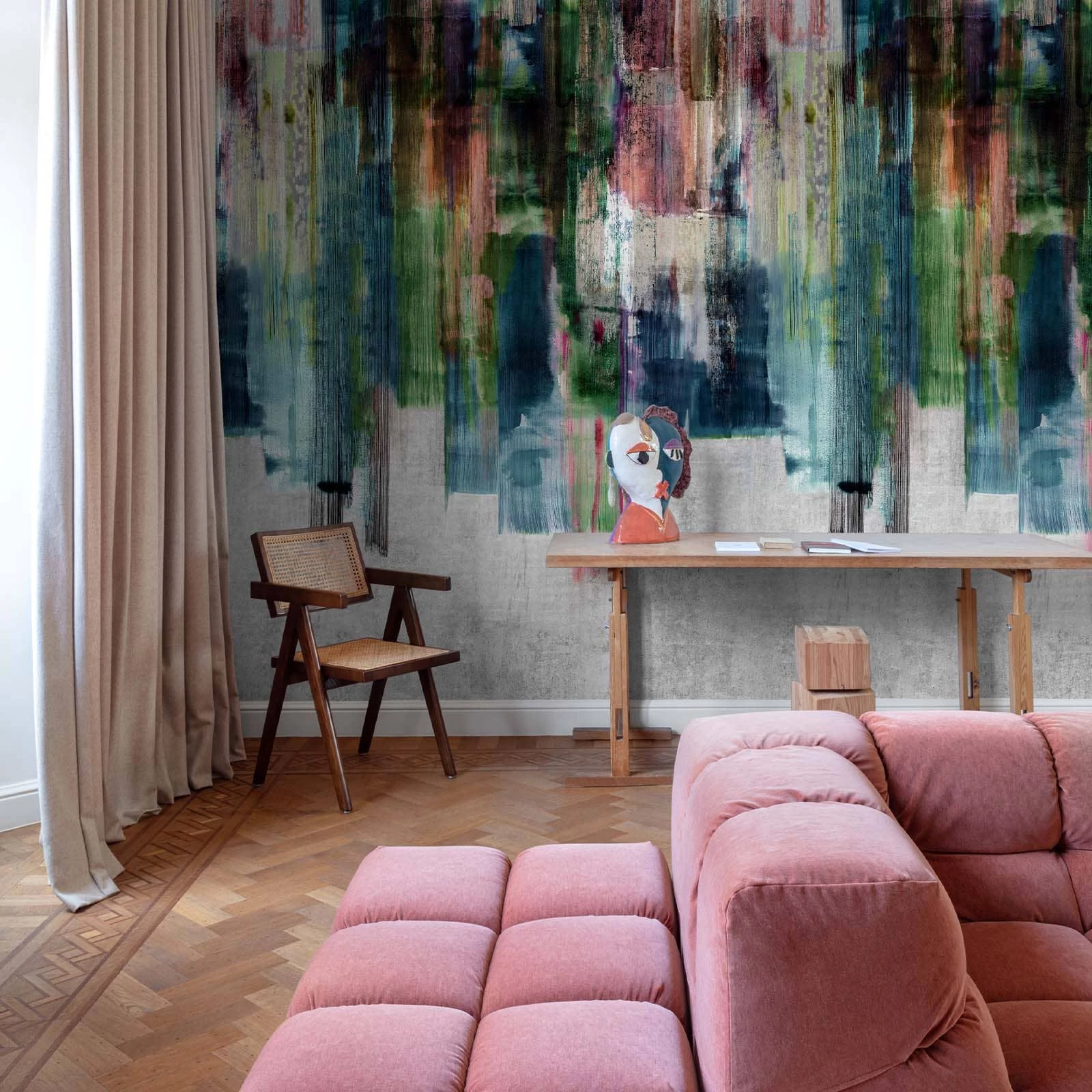 Digitaldruck Abstrakt Aquarell Grau Blau Rot ML3901 3 Digitaldruck Abstrakt Aquarell Grau Blau Rot ML3901