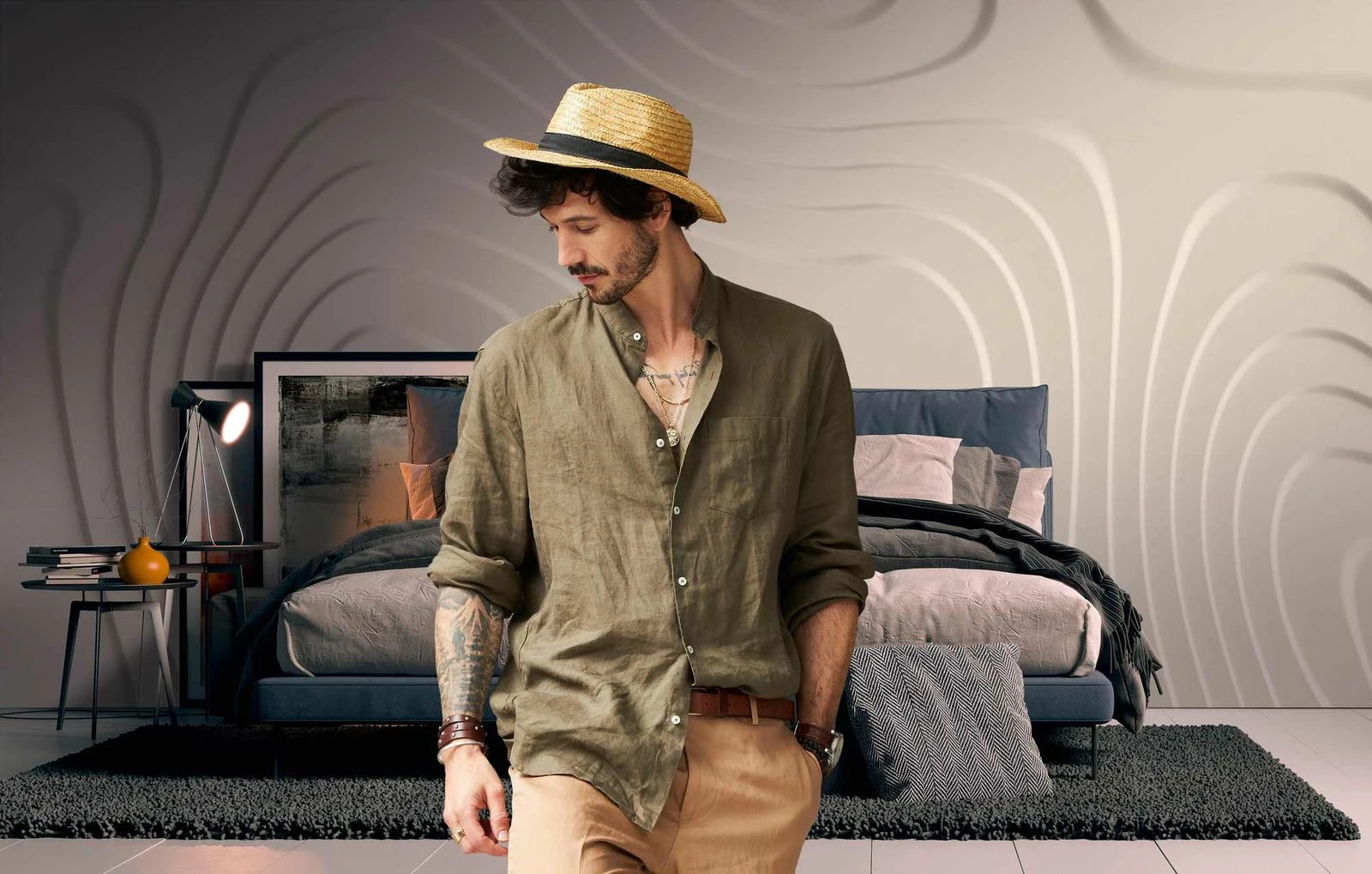 Fototapeten 3D Grafisch Maserung Grau Vlies 38292-1 3 Fototapeten 3D Grafisch Maserung Grau Vlies 38292-1