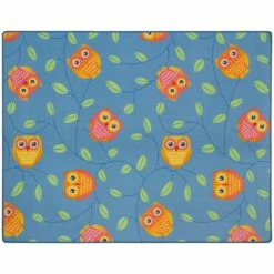 Happy Owls Eulen Kinderteppich Eule 133 X 170 Cm Blau
