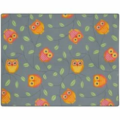Kinderteppich Happy Owls Eulen Eule Spielteppich Grau