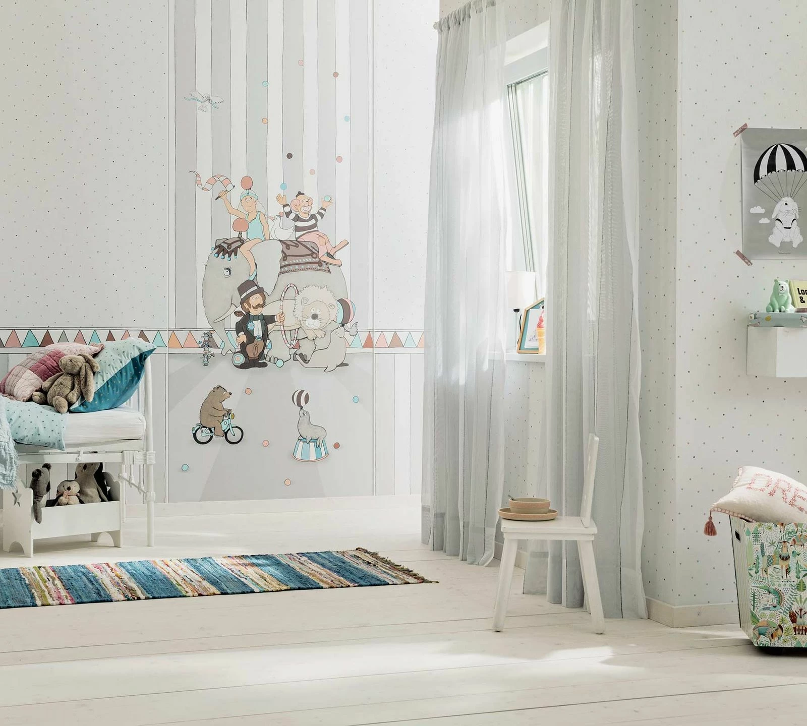 Kinder Wandbild Zirkusmanege Grau Bunt Jonas Kötz 46508 4 Kinder Wandbild Zirkusmanege Grau Bunt Jonas Kötz 46508 – Bild 2