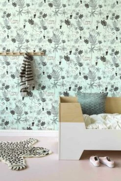 Kindertapete Rasch Dschungeltiere Hell-blau Weiß 531800 -Orex Verkäufe Kindertapete Rasch Dschungeltiere hellblau weiss 531800 190644 3