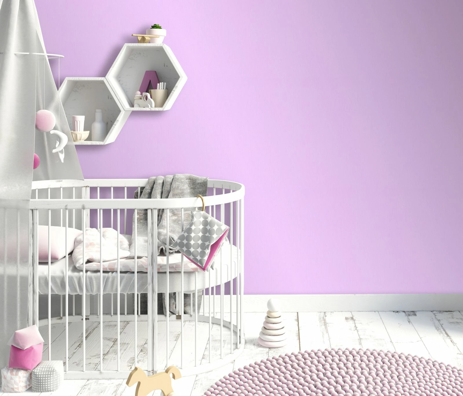 Kindertapete Sweet And Cool Einfarbig Pink 10166-17 6 Kindertapete Sweet And Cool Einfarbig Pink 10166-17 – Bild 4