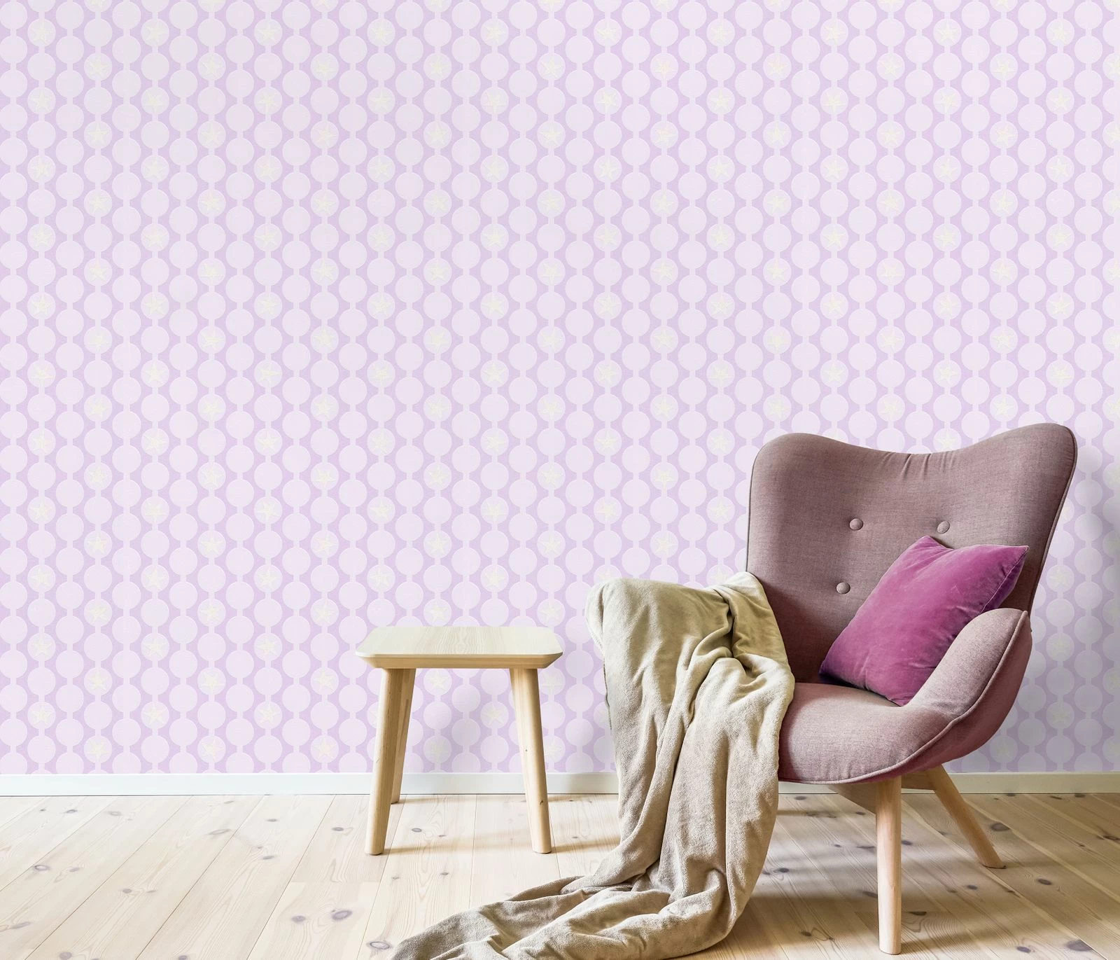 Kindertapete Sweet And Cool Sterne Und Kreise Rosa 10162-05 6 Kindertapete Sweet And Cool Sterne Und Kreise Rosa 10162-05 – Bild 4