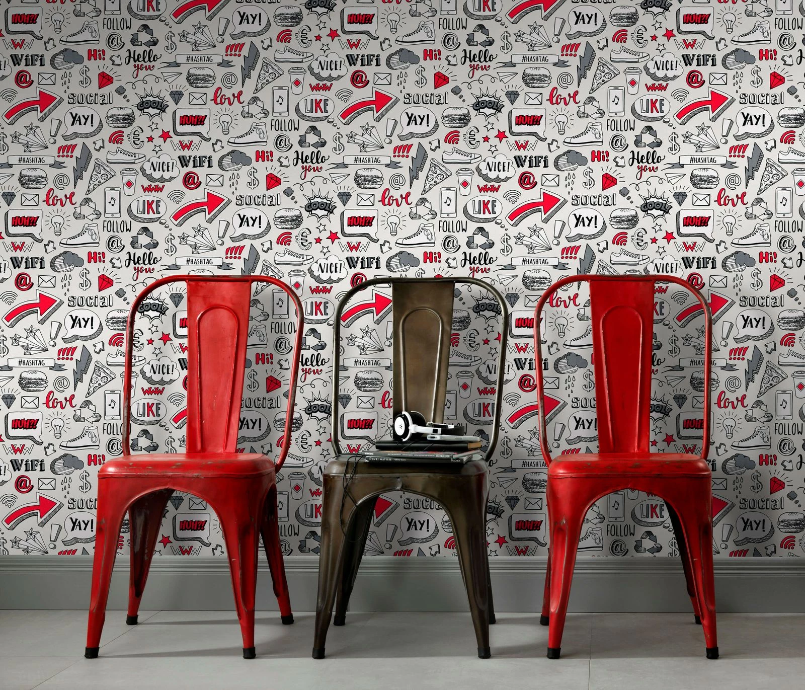 Kindertapete Sweet And Cool Grafik Komik Grau 10163-10 3 Kindertapete Sweet And Cool Grafik Komik Grau 10163-10