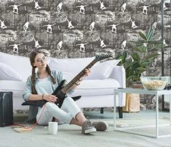 Kindertapete Sweet And Cool Skater Grau 10141-34 9 Kindertapete Sweet And Cool Skater Grau 10141-34 -Orex Verkäufe Kindertapete Sweet and Cool Skater Leichter Glitzer 63213855 6