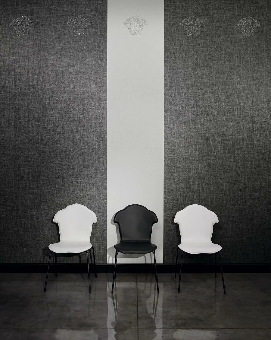 Versace Home Tapeten Panel Medusa Leinen Anthrazit 32950-4 4 Versace Home Tapeten Panel Medusa Leinen Anthrazit 32950-4 – Bild 2