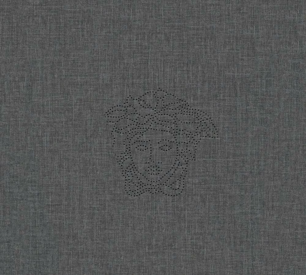 Versace Home Tapeten Panel Medusa Leinen Anthrazit 32950-4 3 Versace Home Tapeten Panel Medusa Leinen Anthrazit 32950-4
