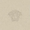 Versace Home Tapeten Panel Medusa Leinen Creme 32950-2 -Orex Verkäufe Panel Versace Home Leinen Medusa cremebeige Metall