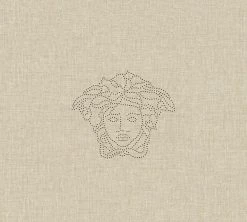 Versace Home Tapeten Panel Medusa Leinen Creme 32950-2