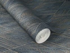 Vliestapete Rasch Blau Gold Rauten Linien 844146 -Orex Verkäufe Rasch Vliestapete Rauten Grafik Blau Gold 844146 63214470 3