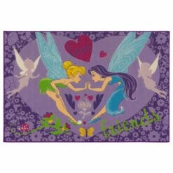 Spielteppich Tinkerbell Disney Feen Mädchen Violett 95x133cm