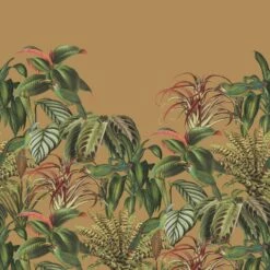Fototapete Barbara Home Collection Vögel Dschungel Cognac