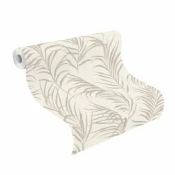 Tapete Barbara Home Collection Floral Blätter Weiß-Taupe 9 Tapete Barbara Home Collection Floral Blätter Weiß-Taupe -Orex Verkäufe Tapete Barbara Home Collection Floral Blaetter Weiss Taupe 63212144 3