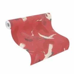 Tapete Barbara Home Collection Kranich Muster Rot-weiß -Orex Verkäufe Tapete Barbara Home Collection Kranich Muster Rot weiss 63212142 1