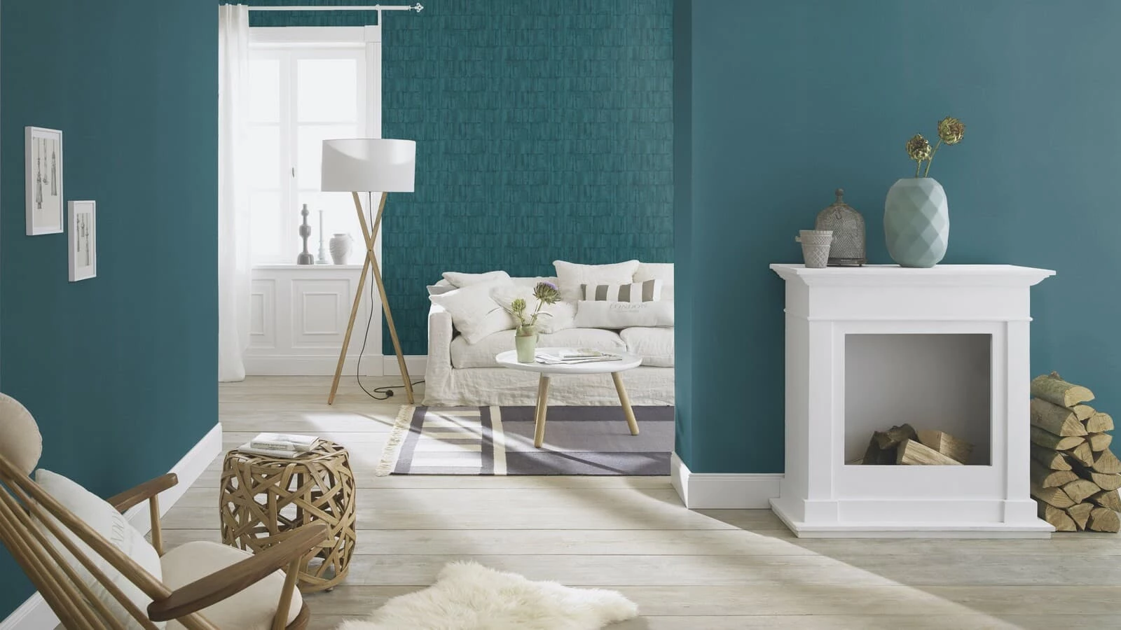 Tapete Barbara Home Collection Putzoptik Petrol 6 Tapete Barbara Home Collection Putzoptik Petrol – Bild 4