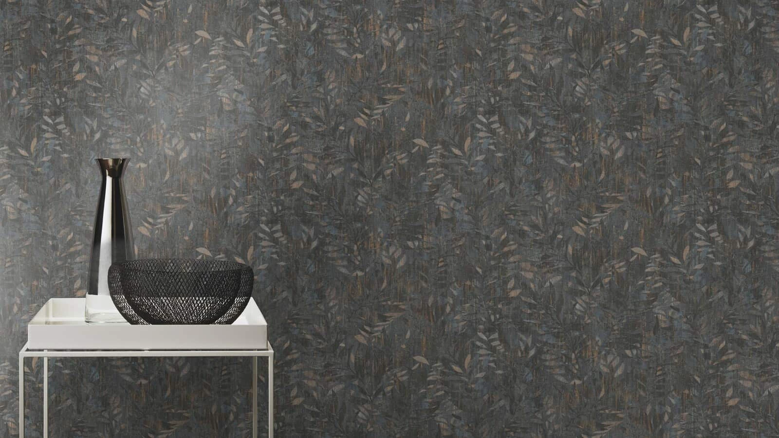 Tapete Barbara Home Collection Ranken Dunkelgrau-Gold 6 Tapete Barbara Home Collection Ranken Dunkelgrau-Gold – Bild 4