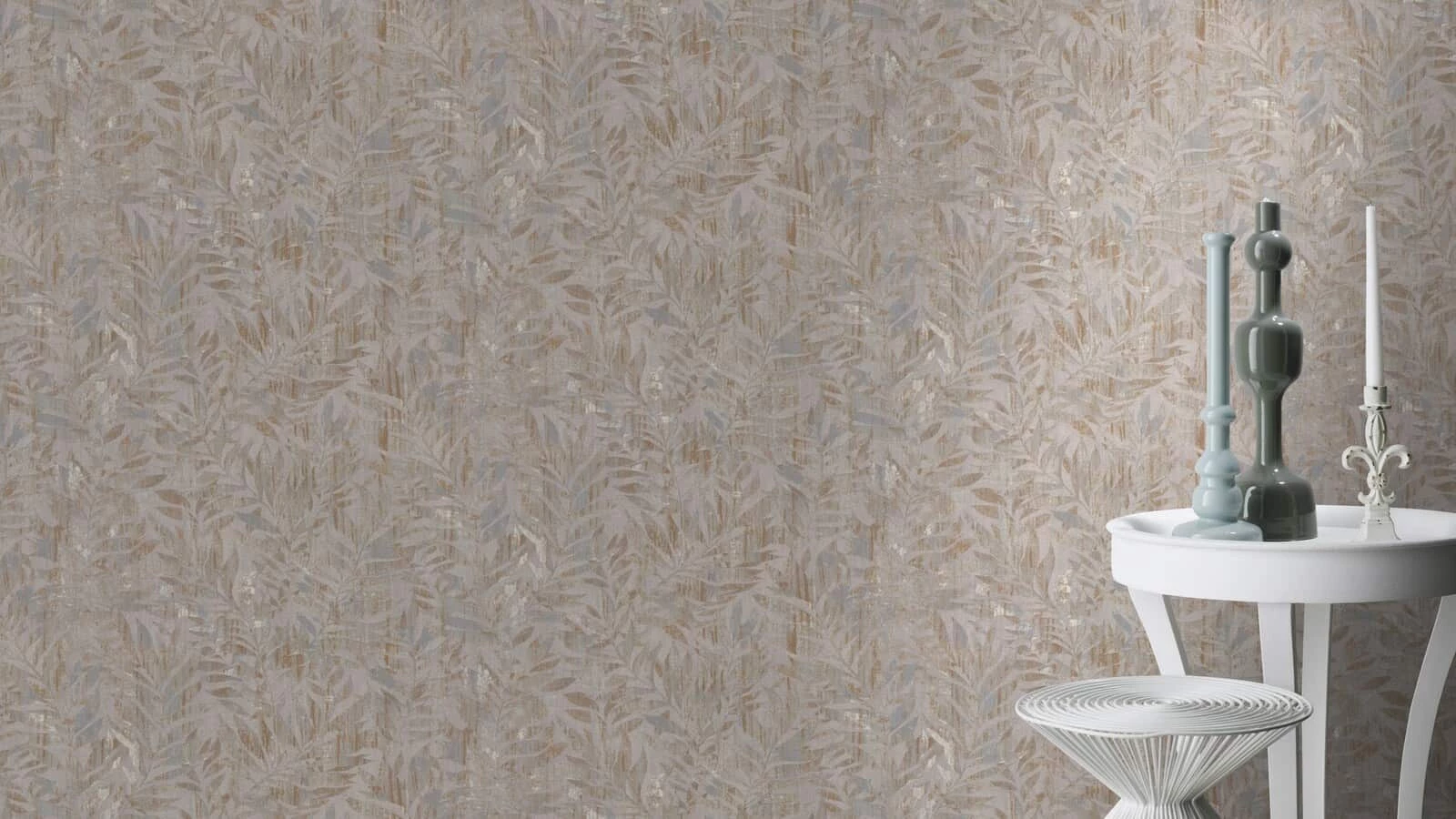 Tapete Barbara Home Collection Ranken Hellgrau-Gold 6 Tapete Barbara Home Collection Ranken Hellgrau-Gold – Bild 4
