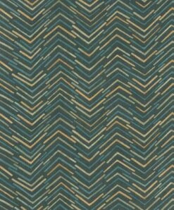 Tapete Barbara Home Collection Zickzack Dunkelgrün-Beige -Orex Verkäufe Tapete Barbara Home Collection Zickzac Dunkelgruen Beige 63212149 2