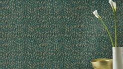 Tapete Barbara Home Collection Zickzack Dunkelgrün-Beige -Orex Verkäufe Tapete Barbara Home Collection Zickzac Dunkelgruen Beige 63212149 3