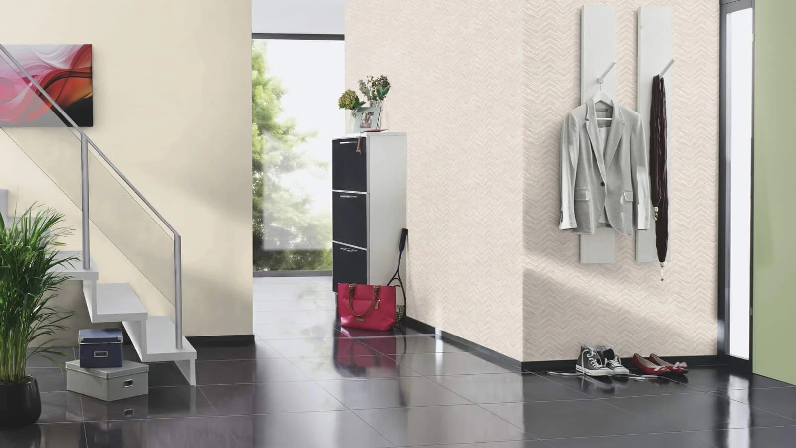 Tapete Barbara Home Collection Zickzack Flieder-Grau 5 Tapete Barbara Home Collection Zickzack Flieder-Grau – Bild 3