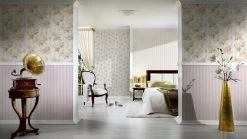 Tapete Vlies Streifen Mit Blumen Creme-beige 30446-1 -Orex Verkäufe Tapete Floral creme gruen AS Romantica 30446 1 1 1