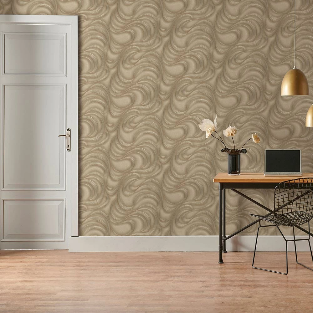 Tapete Guido Maria Kretschmer Wellen Gold 10220-30 4 Tapete Guido Maria Kretschmer Wellen Gold 10220-30 – Bild 2