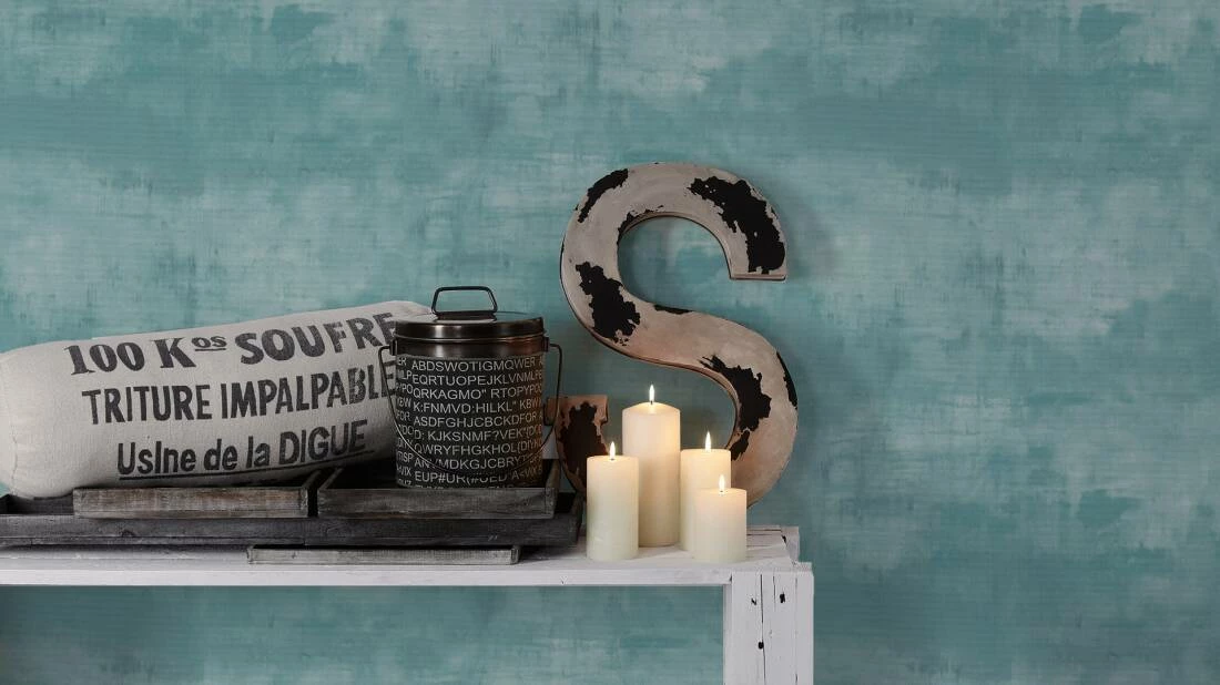 Tapete Vlies 37278-4 Vintage Uni Aquarell Blau Grau 6 Tapete Vlies 37278-4 Vintage Uni Aquarell Blau Grau – Bild 4