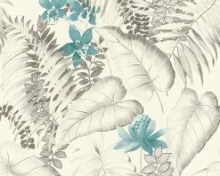 Tapete Vlies 37279-2 Floral Exotik Blumen Weiß Braun -Orex Verkäufe Tapete Vlies 37279 2 Floral Exotik Blumen weiss braun 63202803 3